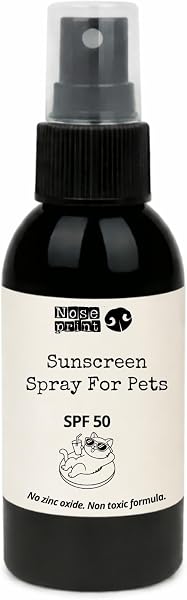 Spray Solare per Cani e Gatti SPF 50, 100ml, Resistente all'Acqua, Protezione UVA/UVB, Ipoallergenico, Sicuro se Leccato - 1