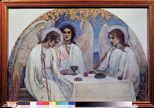 Affiche toile 58x90 cm L'hospitalite D'abraham de Mikhail Vasilievich Nesterov GerRit