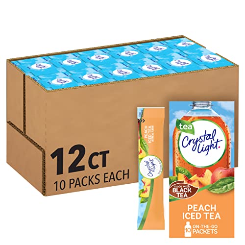 Crystal Light Sugar-Free Peach Iced Tea On-The-Go Powdered Drink...