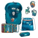 Scout Sunny II Schulranzen-Set 4-tlg. Exklusiv Superflash Seadragon 2023