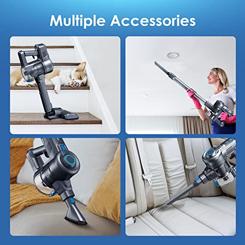 Oraimo Stick Vacuum, Cordless Vacuum Cleaner With Self-Standing, Cordless Stick Vacuum With 35 Mins Runtime Detachable Battery, 6 In 1 Lightweight Vacuum With Led For Hardwood Floor Carpet Marble Tile #TOP5