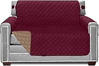 Vista 133 de Sofa Shield - Funda para sofá Loveseat con correa patentada, protector de cojines, funda reversible resistente a manchas y desgarros de perros