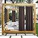 Rideaux imperméables pour salon, balcon, pergola, terrasse, extérieur, porche, cabane, tonnelle, auvent à œillets (chocolat, 250 cm x 270 cm)