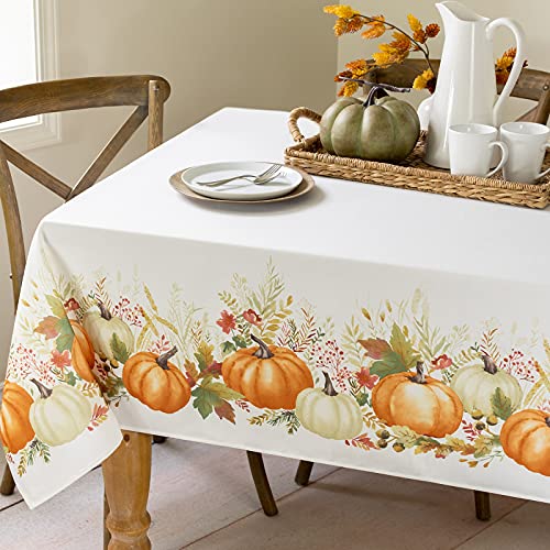 image for Benson Mills Autumn Printed Spill Resistant Fabric Tablecloth for Than