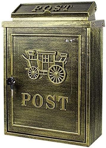 Mail Boxes Wall Mounted Mailbox Parcel Box Outdoor Letter Box Wall-Mount Letterboxes with Lock and Key Waterproof Mailbox Post Box Parcel Box Drop Box LSDRALOBBEB 1105