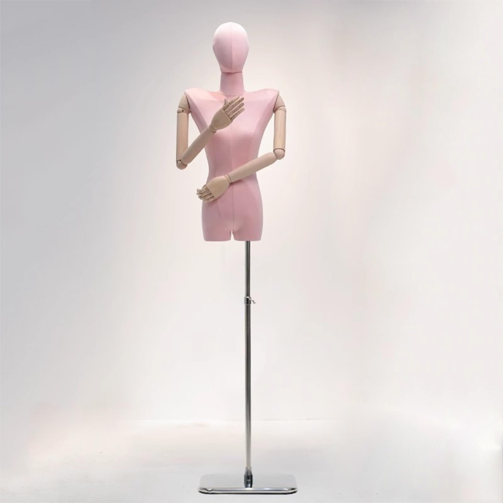Manichino da Donna Busto, Manichino da Costura, Abito Manichino, Busto Femminile a Mezzo Busto con Braccia, Manichino con Spilli per Uso in Studio in Negozi al Dettaglio(Pink)