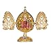 danila-souvenirs Russian Faberge Style Carved Egg Church of Savior on Blood St.Petersburg Gold Color 2.6''