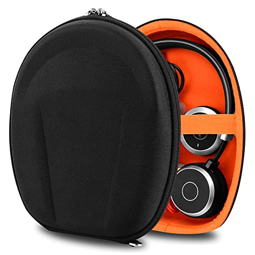 Geekria Shield Étui pour écouteurs Compatible avec Sony WH-CH720n, Bose QC35, 700, Jabra Evolve 65, Sennheiser PC 8, PC 7, Coque Rigide de Rechange, Sac de Transport de Voyage (Noir)