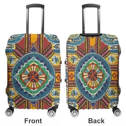 African Style Textile Pattern Printed Luggage Cover Protector, Fits 18-32 Inch Luggage3