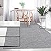 Indoor/Outdoor Solid Design Non Shedding 5x7 Modern Area Rug for Living Room, Patio, Dining Room, Office, Rec Room, 5'3