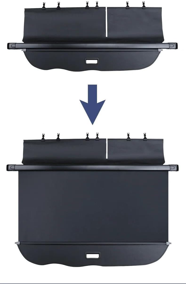 For TOYOTA For Prado For FJ150 LC150 2010-2022 Retractable Cargo Cover Waterproof/Privacy Shield For Trunk Sturdy Boot Cover(Beige)