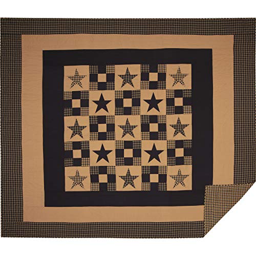 VHC-Brands-Dakota-Star-Ninepatch-Luxury-King-Quilt-Set-120-x-105-w-2-Shams VHC Brands Dakota Star Ninepatch Luxury King Quilt Set 120 x 105 w 2 Shams