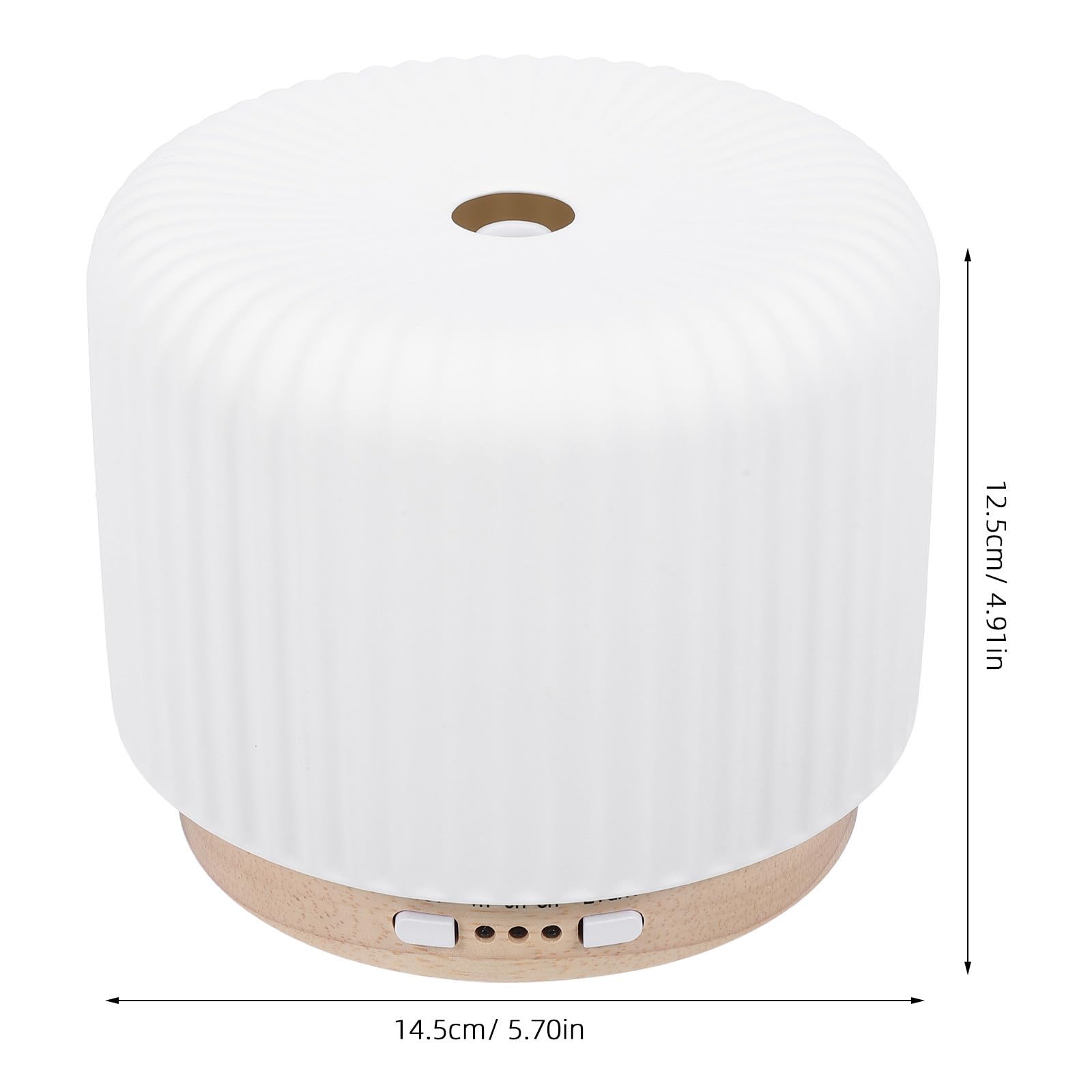Zerodeko Diffusore di Oli Essenziali e Umidificatore in Materiale Ceramico e Legno da 220ml con Tecnologia di Nebulizzazione Silenziosa per Casa e Soggiorno