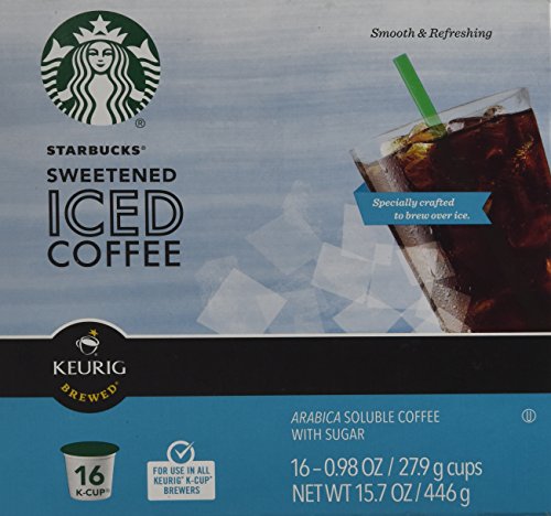 Keurig Starbucks Sweetened Iced Coffee K Cup 16 Ct B00uycvx50