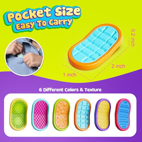 Fidget Toys Magnetic Slider for Kids: 6 Pack 3D Printed Textured Sensory Toys for Autism ADHD- Fun Fidget Toys for Students Classroom - Anxiety Relief Adult Office Travel Must Haves - Image 5