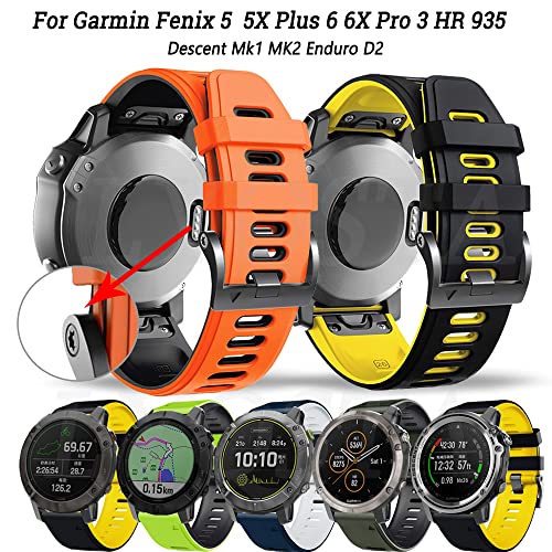 Bracelet silicone Garmin Fenix 5X anti irritation à clipser - 2