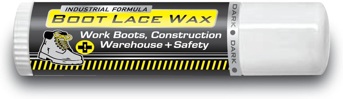 Premium Shoelaces Wax – Keep Laces Tied & Secure | Safety Boot Wax –For Work Boots, Construction & Warehouse Use