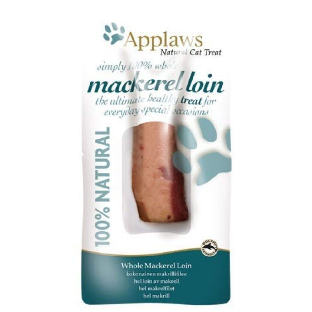 Snack para Gato Natural Lomos de Applaws - Atún, Caballa o Salmón | 12 Unidades x 30 gr | ANIMALUJOS (Caballa, 12 x 30 gr)