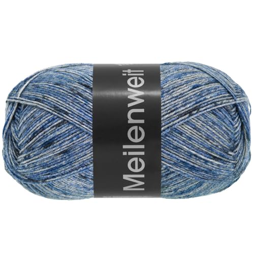 MEILENWEIT 100g Denim Mix Black Blue 4609 - Hell-/Dunkelgrau/Blau/Nachtblau