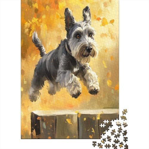 Rompecabezas imposible de 1000 piezas para ejercitar la mente con arte de Schnauzer 2