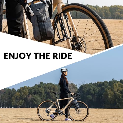 ROCKBROS Gepäckträger für Vordergabel Fahrradtasche Gepäckträgertasche 2,7 L, Wasserdicht für MTB, Rennrad