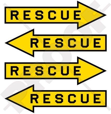 Rescue Airforce Aircraft Arrow USAF RAF 2" (50mm) Vinyl Stickers, Decals x4