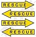 Rescue Luftwaffe Aircraft Pfeil USAF RAF 5,1 cm (50 mm) Vinyl Sticker, Aufkleber X4