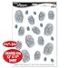 Beistle 54242 22-Piece Fingerprint Wall Clings-1 Sheet, 12 by 17-Inch, Black/White