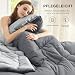 BEDSURE Bettdecke Ohne Bezug 135x200 - Bettdecke 135x200 für Allergiker, Warm & Gemütlich Ganzjahresdecke 300GSM Füllung, Waschbare Duvet für 4 Jahreszeiten, Grau/Hellgrau