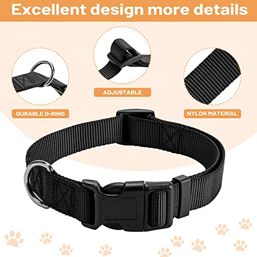 Puppydoggy Adjustable Dog Collar Black Nylon Dog Collar Martingale Collar For Dogs With Quick Release Buckle Classic Pet Collar For Small To Medium Dogs (Small 2 Pack, Black) #TOP2