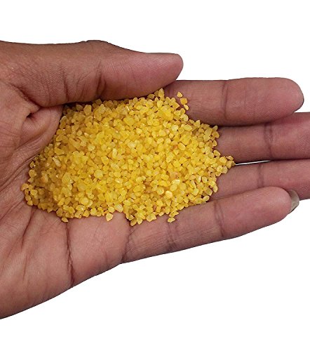 Image of Maalavya Sugar Size Crystal Sand for Home and Garden Decor, Aquarium Substrate (Yellow, 5 Kg)