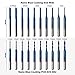 Genmitsu 50pcs Tungsten Carbide End Mill Router Bits, 1/8'' Shank CNC Bit Set Including 2-Flute Straight Bit, Flat Nose & Ball Nose End Mill, PCB Drill & V-Groove Engraving Bits, Nano Blue Coat, MC50A