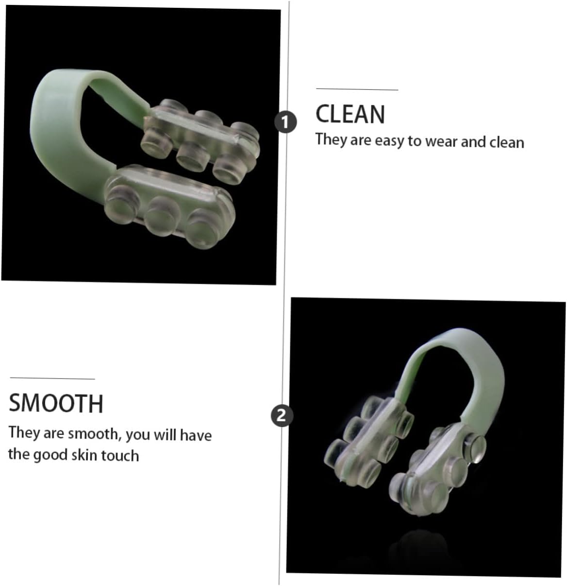 1set U-Type Nasal Splint Set Comfortable Sleeping Nose Clips for Women Silicone Night Use Nose Clips Easy to Clean for Sleep