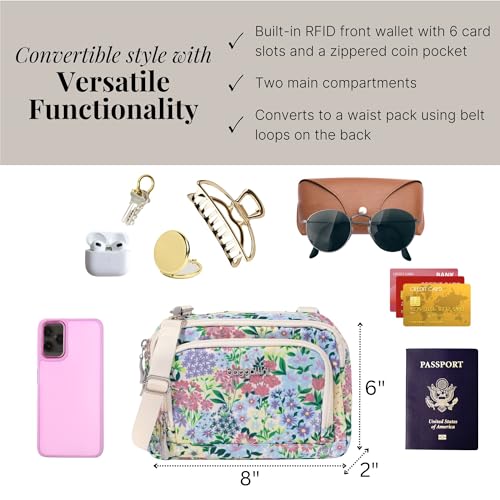 Image of Baggallini Triple Zip with Front Wallet /Trifecta RFID Wallet Crossbody