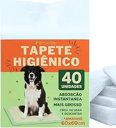 Tapete Higiênico Totus Life PREMIUM para Cães, 40 Unidades, Tamanho Grande 60x60cm, Super Absorvente com Controle de Odor para Treinamento de Filhotes
