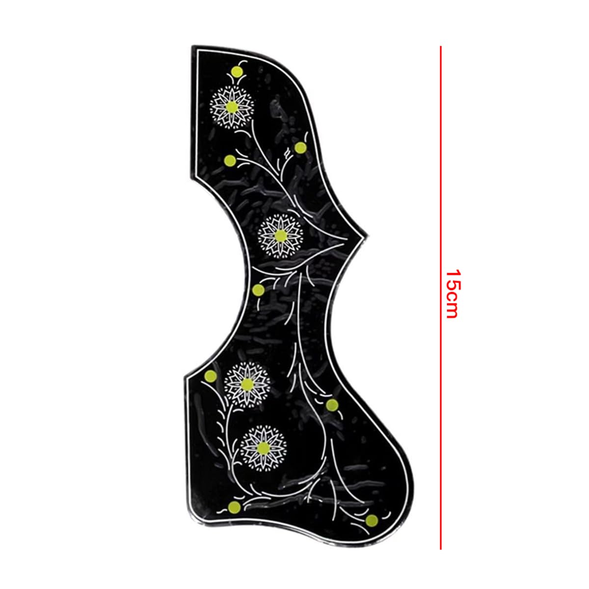 Alnicov Acoustic Guitar Pickguard Sticker,2.5mm Thickness Scratch Plate Sticker With Inlay Flower Design for Guitar Pickup Guard Decoration - Image 2