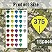 15 Rifle Target Adjustment Knob Stickers Ballistic Data Labels for Precision Adjustment Dials for Close & Long-Range Shooting, Hunt and Outdoor Sports, Compatible with Data Cards & Most Cap Covers