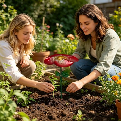 Sombrilla para plantas de estaca metálica resistente UV para jardín 3