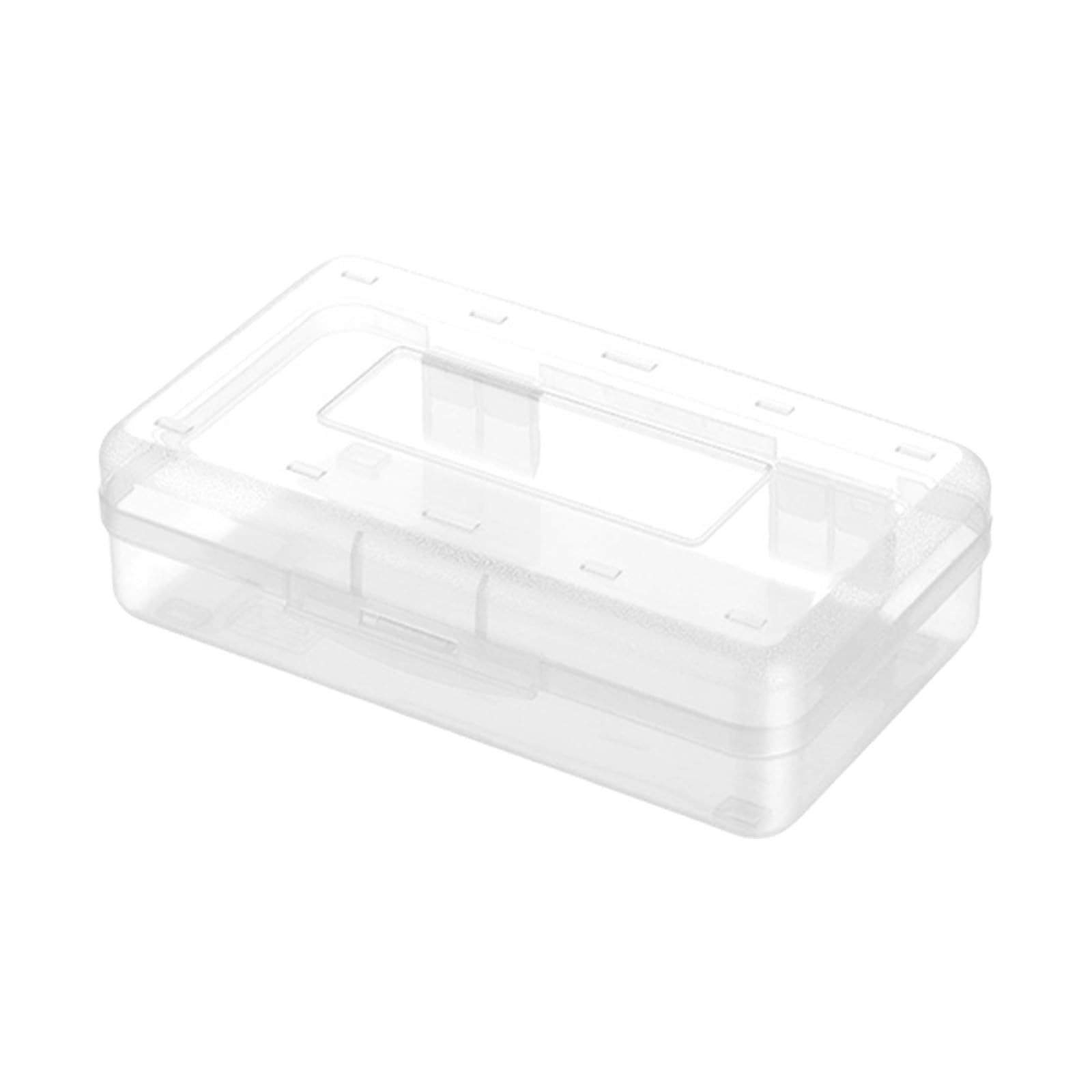 Rbrmhm Men's Transparent Hard Pencil Box Clear Pencil Case High Capacity Pen Box Colored Pencil Organizers Box Storage Case For