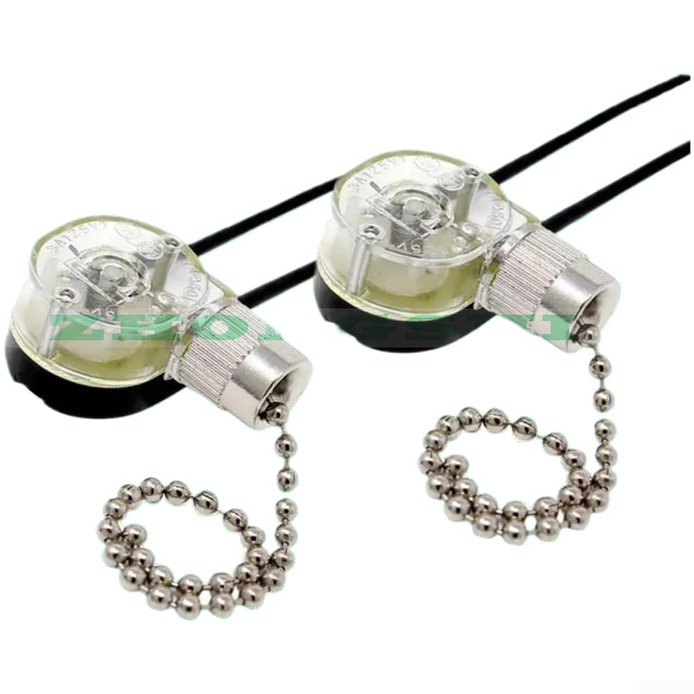Interruptor de Cuerda 2 Cables para de Pared Interruptor de Cuerda(silver)