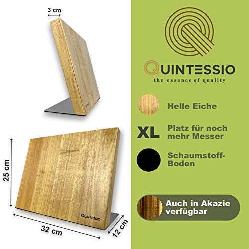 QUINTESSIO magnetisch messenblok zonder messen - magnetische messenhouder van hout - XL messenrek met extra sterke… - Afbeelding 3
