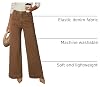 Jeans Casuales de Cintura Alta para Mujer, Denim Elástico de Pierna Ancha y Holgada 7