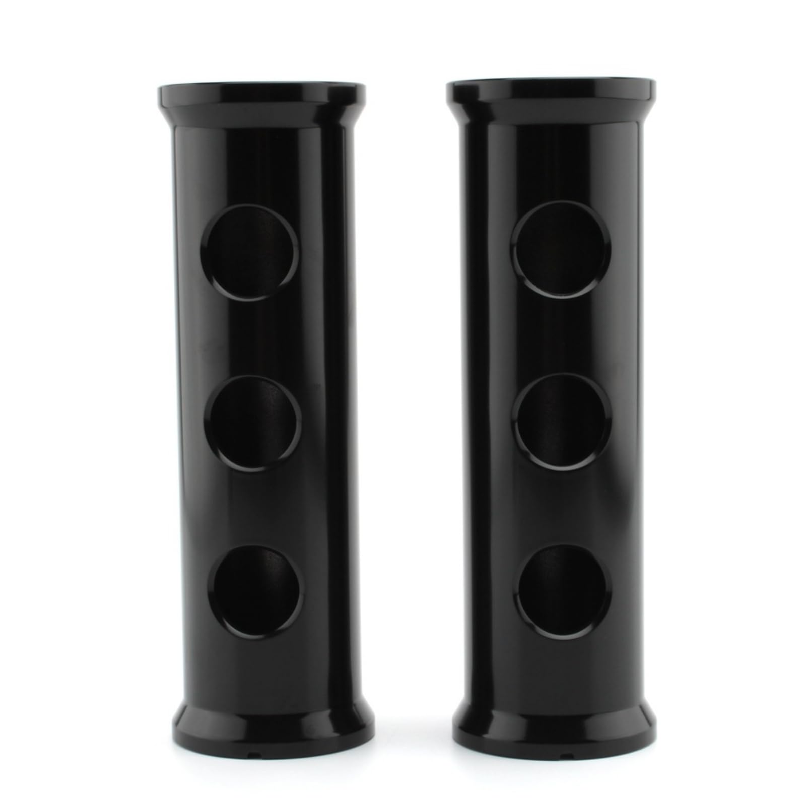 Baoblaze Coprisoffietto Forcella Manicotto Forcella Anteriore Copertura Forcella Tubo Ammortizzatore Alluminio Lucidato Protezione da Detriti Adatto a Cruiser Strada Turismo, Nero B