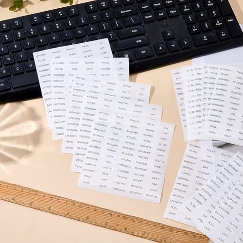SUPERFINDINGS 20 Stück Lichtschalter Etiketten Transparente Schalter Identifikationsaufkleber Etikett PVC Wasserdichte Schalterpanel Etiketten zum Organisieren von Zuhause Küche Badezimmer Büro