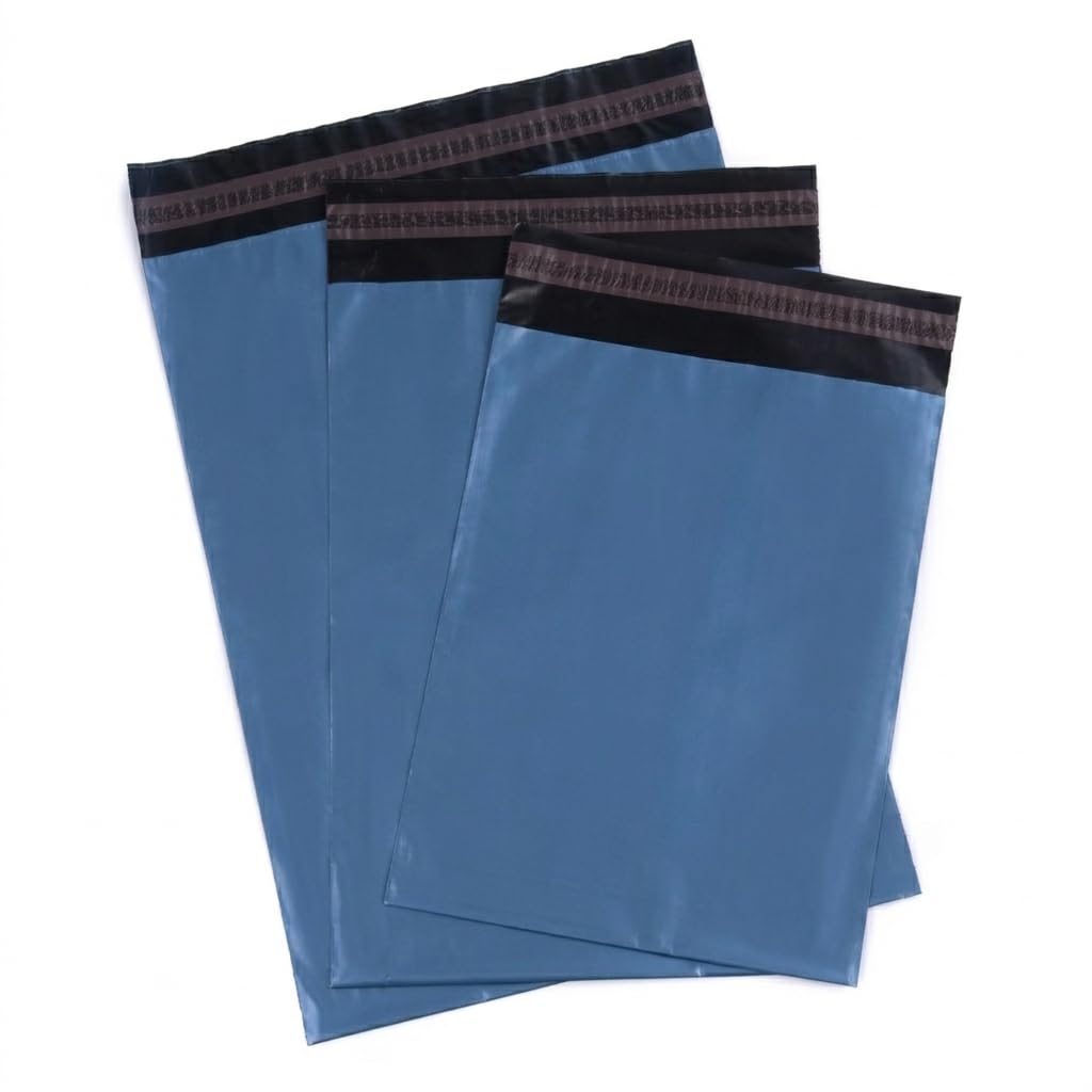 bag it Plastics 200x Blue Mailing Parcel Bags 10" x 14" (250 x 350mm) Tamper & Water-Proof Self Seal Postage & Shipping Bags for Packaging, Posting & Delivery