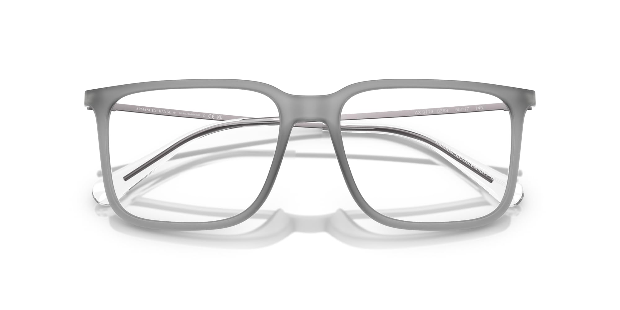 Armani Exchange Męskie kwadratowe oprawki na okulary korekcyjne Ax3119
