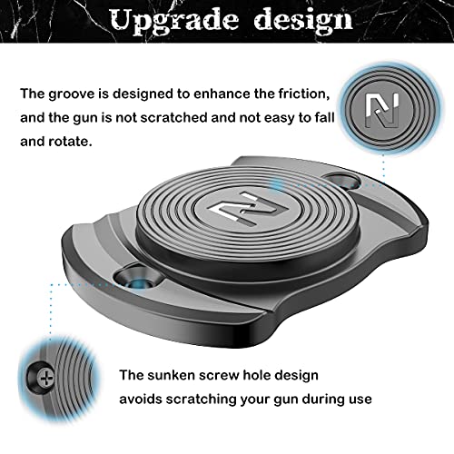 Nswern Gun Magnet 33 Lbs Rated Magnetic Gun Mount Concealed Gun Holder For Handgun Gun Magnet Buckler Series For Car,Vehicle,Truck,Under Desks,Home,And Walls(2 Pcs) #TOP4