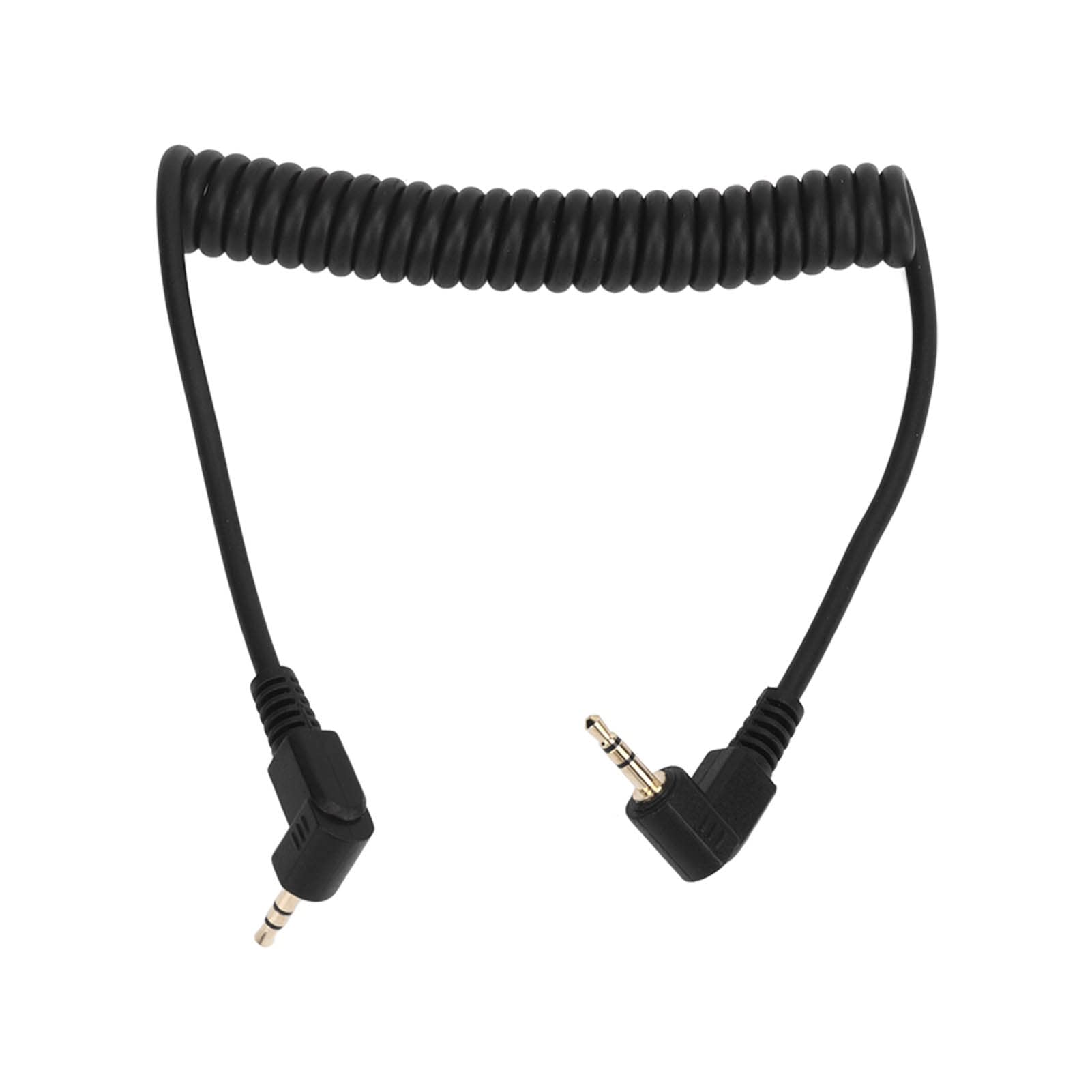 Kabel do synchronizacji z lampą błyskową, 2,5 mm męski na męski spiralny przewód do aparatu, 1 m wodoodporny pilot zdalnego sterowania, kabel zwalniający migawkę do aparatu