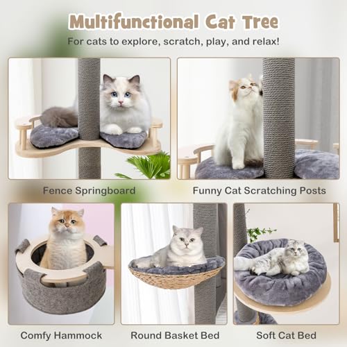 Árbol para Gatos Ajustable PETSITE 5 Niveles 19x19x107 pulg miniatura 6