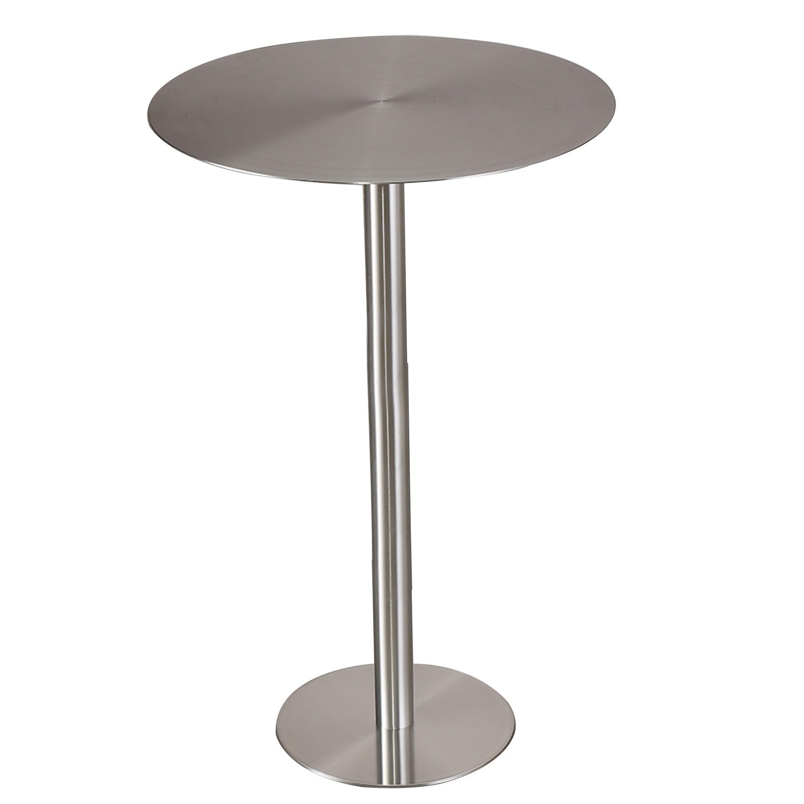Tavolo alto rotondo in acciaio inox per bar, cocktail, bistrot, colazione, pub, altezza bancone, per sala da pranzo, pub, bar, sala da pranzo, bistrot, caffetteria, patio, tavolo da esterno